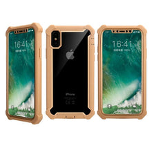 将图片加载到图库查看器,Heavy Duty Shockproof Phone Case For iPhone 14 13 12 Soft Transparent Back Cover Full-Body Clear Bumper Case with Built-in Screen Protector For iPhone