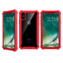 将图片加载到图库查看器,Heavy Duty Shockproof Phone Case For iPhone 14 13 12 Soft Transparent Back Cover Full-Body Clear Bumper Case with Built-in Screen Protector For iPhone
