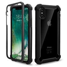 将图片加载到图库查看器,Heavy Duty Shockproof Phone Case For iPhone 14 13 12 Soft Transparent Back Cover Full-Body Clear Bumper Case with Built-in Screen Protector For iPhone