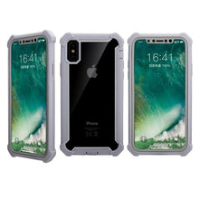 将图片加载到图库查看器,Heavy Duty Shockproof Phone Case For iPhone 14 13 12 Soft Transparent Back Cover Full-Body Clear Bumper Case with Built-in Screen Protector For iPhone