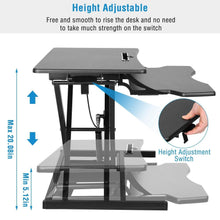 Load image into Gallery viewer, Height Adjustable Standing Desk Converter Workstation