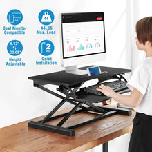 Load image into Gallery viewer, Height Adjustable Standing Desk Converter Workstation