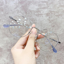 Load image into Gallery viewer, Hexagonal Eyeglasses Frame Anti Blue Ray Glasses Black Stylish Attraction Anti Blue Light Blocking Glasses For Men & Women Computer Radiation Protection Goggle Clear Lens Eyeglasses Plain Mirror For Unisex Eyewear