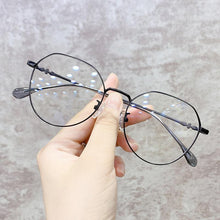 Load image into Gallery viewer, Hexagonal Eyeglasses Frame Anti Blue Ray Glasses Black Stylish Attraction Anti Blue Light Blocking Glasses For Men & Women Computer Radiation Protection Goggle Clear Lens Eyeglasses Plain Mirror For Unisex Eyewear