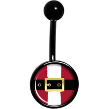 Load image into Gallery viewer, Christmas Santa Suit Black Belly Ring