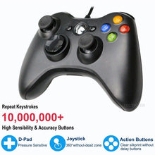 Load image into Gallery viewer, High Quality Black USB Wired Joystick Vibration Gamepad Controller Compatible With PC Monitor Laptop Smart TV