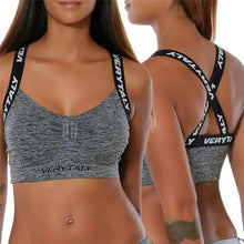 将图片加载到图库查看器,High Quality Fitness Tight Sports Letter Street Cropped Vest Tops for Women And Girls Bustier Strappy Skinny T-Shirt