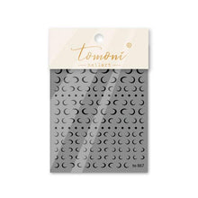 Load image into Gallery viewer, High Quality Ultra-Thin Adhesive Black And White Crescent Moon Nail Art Stickers DIY Manicure Water Transfer Nail Decals Sticker For Pretty Girl Self-Adhesive Nail Decals Designer Nail Stickers for Acrylic Decal Decoration