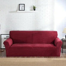 Load image into Gallery viewer, High Quality Velvet Plush Sofa Cover for Living Room Sectional Couch Cover Elastic Case Sofa Slipcover Stretch 1/2/3/4 Seater Velvet Sofa Couch Furniture Protector Soft Anti-Slip High Stretch