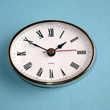Load image into Gallery viewer, High Quality Vintage Black Metal Art Table Clock Metal Retro Silent Non-Ticking Battery Control Classic Roman dial Small Table Clock for Bedrooms
