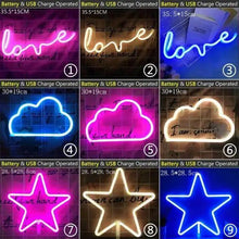 将图片加载到图库查看器,High Quality Wholesale LED Neon Night Light Sign Wall Art Sign Night Lamp Xmas Birthday Gift Wedding Party Wall Hanging Neon Lamp Home Decor