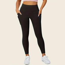Load image into Gallery viewer, High Rise Butt Lifting Seamless Leggings with Phone Pockets
