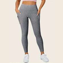 Load image into Gallery viewer, High Rise Butt Lifting Seamless Leggings with Phone Pockets