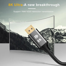 Load image into Gallery viewer, High Speed 32.4Gbps Slim And Flexible 1.4 8K 4K HDR 60Hz DisplayPort Cable Adapter For Video PC Laptop TV Monitor
