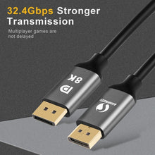 Load image into Gallery viewer, High Speed 32.4Gbps Slim And Flexible 1.4 8K 4K HDR 60Hz DisplayPort Cable Adapter For Video PC Laptop TV Monitor