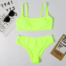 将图片加载到图库查看器,High Waist Bikini Black Swimwear Women Swimsuit High Leg Bikinis Set Women High Waist Bandeau Bikini Set Strapless 2 Piece Bathing Suit Swimsuits Tie Wrap Swimsuits Swimming for Bathing Suit Woman Swimsuits