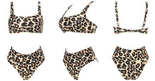 将图片加载到图库查看器,High Waist Bikini Leopard Bikini Women Push Up Swimsuit Women's Leopard Print Swimsuits High Waist Bikini Set 2 Piece Bathing Suits Women Printed Swimwear Tie Dye Summer Swim Beachwear
