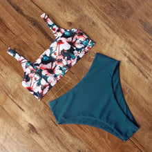 将图片加载到图库查看器,High Waist Bikini Leopard Bikini Women Push Up Swimsuit Women's Leopard Print Swimsuits High Waist Bikini Set 2 Piece Bathing Suits Women Printed Swimwear Tie Dye Summer Swim Beachwear