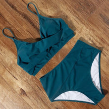 将图片加载到图库查看器,High Waist Bikini Leopard Bikini Women Push Up Swimsuit Women's Leopard Print Swimsuits High Waist Bikini Set 2 Piece Bathing Suits Women Printed Swimwear Tie Dye Summer Swim Beachwear