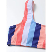 Load image into Gallery viewer, High Waist Bikini Striped Swimsuit Women Swimwear Women's Bathing Suit Triangle Bikini Low Waist Two Piece Swimsuit Female Push up Bikini Set Swimming Wear for Bathing Suit Swimsuits