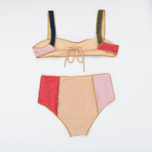 Load image into Gallery viewer, High Waist Bikini Women Swimsuit Contrast Color Patchwork Swimwear Bathing Suit For Women 2 Piece Cutout Swimsuit Strap Modern Summer Bikini Female New Flash Bathing Suit Beachwear Swimming Suit