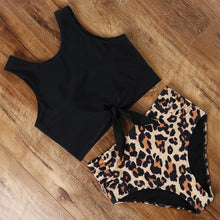 将图片加载到图库查看器,High Waist Swimsuit Bikini Push Up Swimwear Women Bathing Suit Female Bikini Set Leopard Swim Suit Beachwear Women's High Waist Swimsuit 2 Piece Bathing Suits Bikini