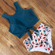 将图片加载到图库查看器,High Waist Swimsuit Bikini Push Up Swimwear Women Bathing Suit Female Bikini Set Leopard Swim Suit Beachwear Women's High Waist Swimsuit 2 Piece Bathing Suits Bikini