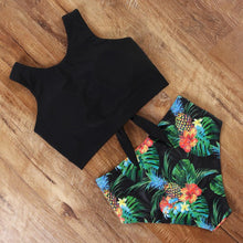 将图片加载到图库查看器,High Waist Swimsuit Bikini Push Up Swimwear Women Bathing Suit Female Bikini Set Leopard Swim Suit Beachwear Women's High Waist Swimsuit 2 Piece Bathing Suits Bikini