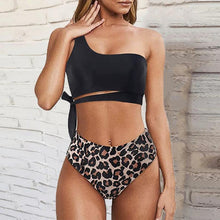将图片加载到图库查看器,High Waist Swimsuit Bikini Push Up Swimwear Women Bathing Suit Female Bikini Set Leopard Swim Suit Beachwear Women's High Waist Swimsuit 2 Piece Bathing Suits Bikini