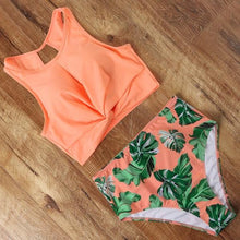 将图片加载到图库查看器,High Waist Swimsuit Bikini Push Up Swimwear Women Bathing Suit Female Bikini Set Leopard Swim Suit Beachwear Women's High Waist Swimsuit 2 Piece Bathing Suits Bikini