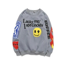 将图片加载到图库查看器,Hip-Hop Printed Sweatshirts Men High Pullovers Couple Street Casual Sweatshirts Letter Print Men Women Sweatshirt Stylish Printed Cool Design Warm Winter Sweatshirt For Men Women