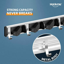 Load image into Gallery viewer, Holikme Mop Broom Holder Wall Mount Metal Pantry Organization