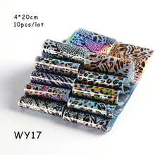 Load image into Gallery viewer, Holographic Nail Foil Transfer Set Sticker Decal Nail Art Foils Designer Marble Nail Decoration Sliders Wraps Manicure Women Kids Girls Manicure Decoration Nail Art Supplies 3D Self-Adhesive Nail Decals Designer Nail Stickers for Acrylic Nails