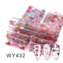 Load image into Gallery viewer, Holographic Nail Foil Transfer Set Sticker Decal Nail Art Foils Designer Marble Nail Decoration Sliders Wraps Manicure Women Kids Girls Manicure Decoration Nail Art Supplies 3D Self-Adhesive Nail Decals Designer Nail Stickers for Acrylic Nails