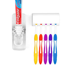将图片加载到图库查看器,Home Automatic Toothpaste Dispenser + 5 Toothbrush Holder Set