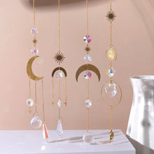 将图片加载到图库查看器,Home Decor Crystal Sun-catchers Window Pendant Hanging Curtain Wind-chimes Light Catcher Star Moon Pendant Rainbow Wind Chime Prisms Wind Chime Hanging Ornaments For Garden Home Christmas Decorations Gift