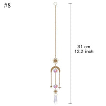 将图片加载到图库查看器,Home Decor Crystal Sun-catchers Window Pendant Hanging Curtain Wind-chimes Light Catcher Star Moon Pendant Rainbow Wind Chime Prisms Wind Chime Hanging Ornaments For Garden Home Christmas Decorations Gift