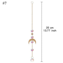 将图片加载到图库查看器,Home Decor Crystal Sun-catchers Window Pendant Hanging Curtain Wind-chimes Light Catcher Star Moon Pendant Rainbow Wind Chime Prisms Wind Chime Hanging Ornaments For Garden Home Christmas Decorations Gift