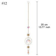 将图片加载到图库查看器,Home Decor Crystal Sun-catchers Window Pendant Hanging Curtain Wind-chimes Light Catcher Star Moon Pendant Rainbow Wind Chime Prisms Wind Chime Hanging Ornaments For Garden Home Christmas Decorations Gift