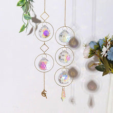 将图片加载到图库查看器,Home Decor Crystal Sun-catchers Window Pendant Hanging Curtain Wind-chimes Light Catcher Star Moon Pendant Rainbow Wind Chime Prisms Wind Chime Hanging Ornaments For Garden Home Christmas Decorations Gift
