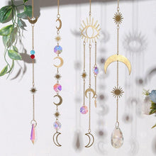 将图片加载到图库查看器,Home Decor Crystal Sun-catchers Window Pendant Hanging Curtain Wind-chimes Light Catcher Star Moon Pendant Rainbow Wind Chime Prisms Wind Chime Hanging Ornaments For Garden Home Christmas Decorations Gift