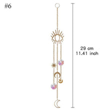 将图片加载到图库查看器,Home Decor Crystal Sun-catchers Window Pendant Hanging Curtain Wind-chimes Light Catcher Star Moon Pendant Rainbow Wind Chime Prisms Wind Chime Hanging Ornaments For Garden Home Christmas Decorations Gift