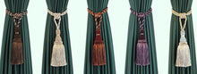 将图片加载到图库查看器,Home Decoration Polyester Tassel Tiebacks Curtain Holder Handmade Tassel Curtain Rope Holdback Window Drape Hanging Ball Tassels Curtains Buckle Sling Binding Lantern Tiebacks Handcrafted Braided Curtain Holdbacks Window Home Decor 55-90cm