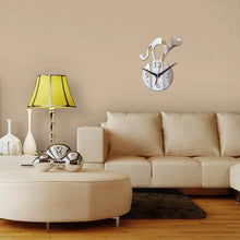 将图片加载到图库查看器,Home Decoration Wall Mirror 3D Hanging Clock Wall Murals Decal Sticker Acrylic Wallpaper for Unisex Teen Children Kid Boy Girl Classroom Gym Room Cartoon Cats Design Sticker Watch