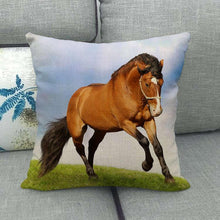 Load image into Gallery viewer, Horse Print Throw Pillow Covers Decorative Pillowcase Square Cushion Covers For Home Sofa Bedroom Livingroom Throw Pillow Covers Horse Herd Run in Desert Sand Storm Against Dramatic Sky Decor Linen Pillow Cases 45X45CM