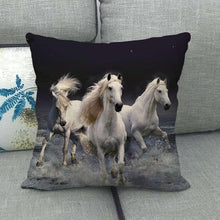 Load image into Gallery viewer, Horse Print Throw Pillow Covers Decorative Pillowcase Square Cushion Covers For Home Sofa Bedroom Livingroom Throw Pillow Covers Horse Herd Run in Desert Sand Storm Against Dramatic Sky Decor Linen Pillow Cases 45X45CM