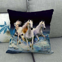 Load image into Gallery viewer, Horse Print Throw Pillow Covers Decorative Pillowcase Square Cushion Covers For Home Sofa Bedroom Livingroom Throw Pillow Covers Horse Herd Run in Desert Sand Storm Against Dramatic Sky Decor Linen Pillow Cases 45X45CM
