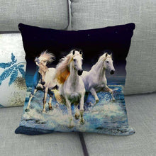 Load image into Gallery viewer, Horse Print Throw Pillow Covers Decorative Pillowcase Square Cushion Covers For Home Sofa Bedroom Livingroom Throw Pillow Covers Horse Herd Run in Desert Sand Storm Against Dramatic Sky Decor Linen Pillow Cases 45X45CM