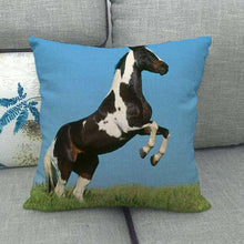 Load image into Gallery viewer, Horse Print Throw Pillow Covers Decorative Pillowcase Square Cushion Covers For Home Sofa Bedroom Livingroom Throw Pillow Covers Horse Herd Run in Desert Sand Storm Against Dramatic Sky Decor Linen Pillow Cases 45X45CM