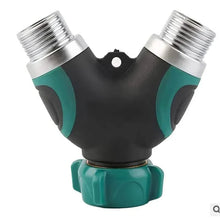Load image into Gallery viewer, Hose Splitter 2 Way 3/4" Faucet Y Connector with Shut-off Valve